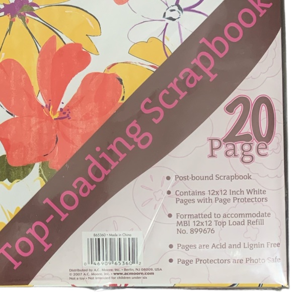 A C Moore Scrapbook Multicolor Floral 20 Pages 12 X 12 Inch White Pages 865360 - Picture 2 of 6